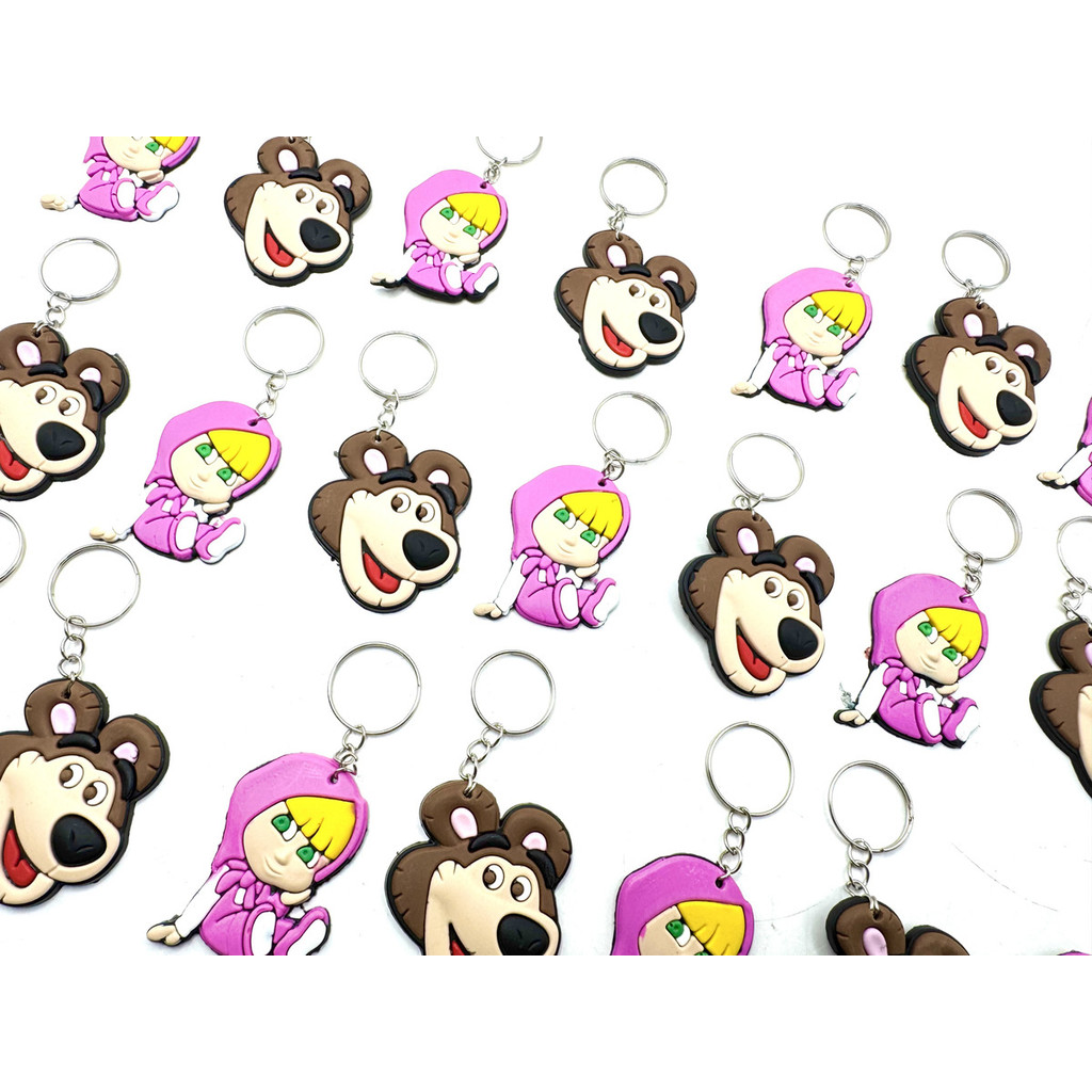 Chaveiro Marsha E Urso Personalizado - Pacote com 10 Unidades