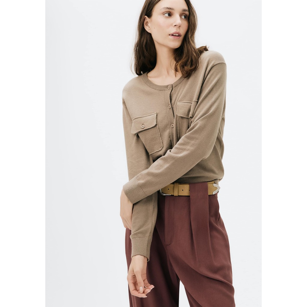 Cardigan Feminino Decore Redondo Em Tricô em Oferta na Shopee