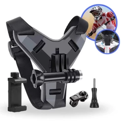 SUPORTE PARA CAPACETE BASE FIXAÇÃO CELULAR / GOPRO (TOMATE) MPO-001B