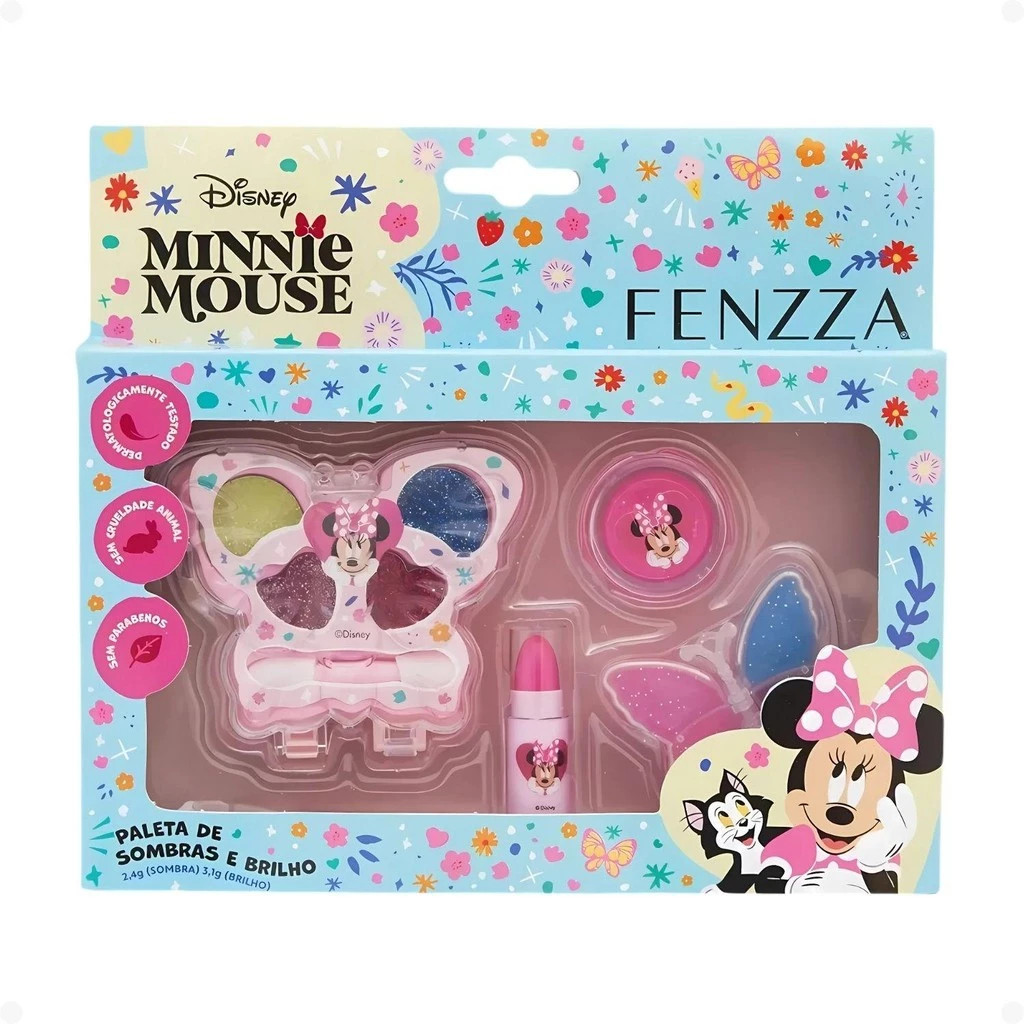 Kit Maquiagem Infantil  Batom Espelho  Acessorios  Sombras Minnie Mouse - Fenzza em Oferta na Shopee