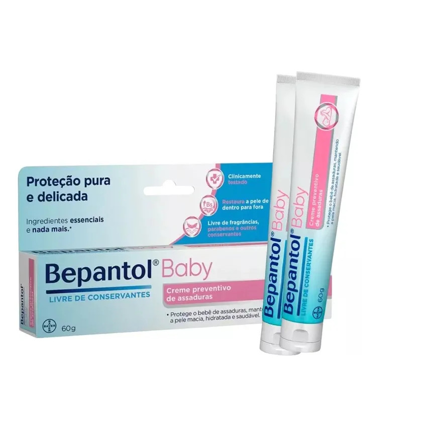 Kit 2x Pomada de Assadura Bebe Bepantol Baby 60g
