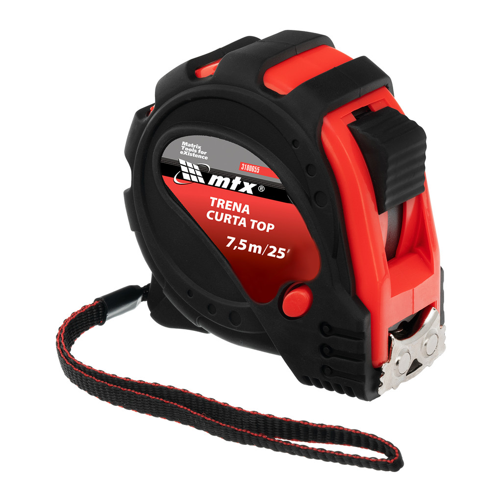 TRENA CURTA 7,5 M, 25MM, EMBORRACHADO, FITA DE METAL COM GANCHO MAGNETICO, 1 PC // MTX em Oferta na Shopee