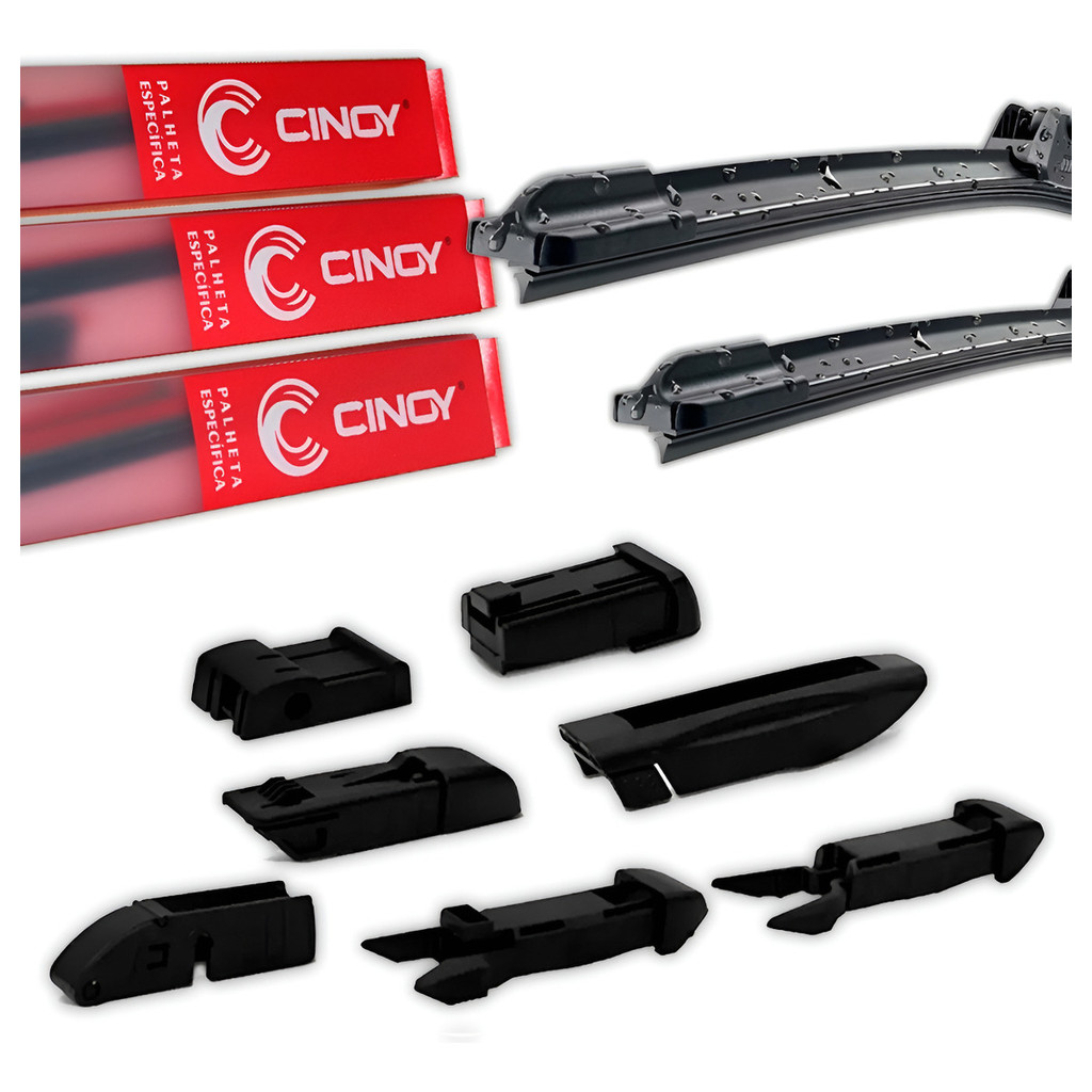 Par de Palhetas Limpador Parabrisa Cinoy Encaixes Específicos Diversos Carros em Oferta na Shopee