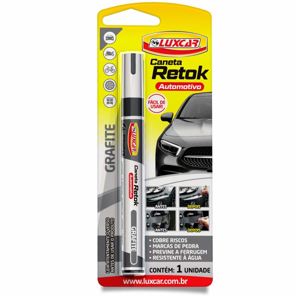 CANETA REPARO PINTURA AUTOMOTIVO GRAFITE - LUXCAR