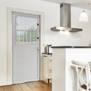 Porta de Alumínio Lambril 210x90cm Postigo Hale Esquadrias Abertura Esquerda Branco em Oferta na Shopee