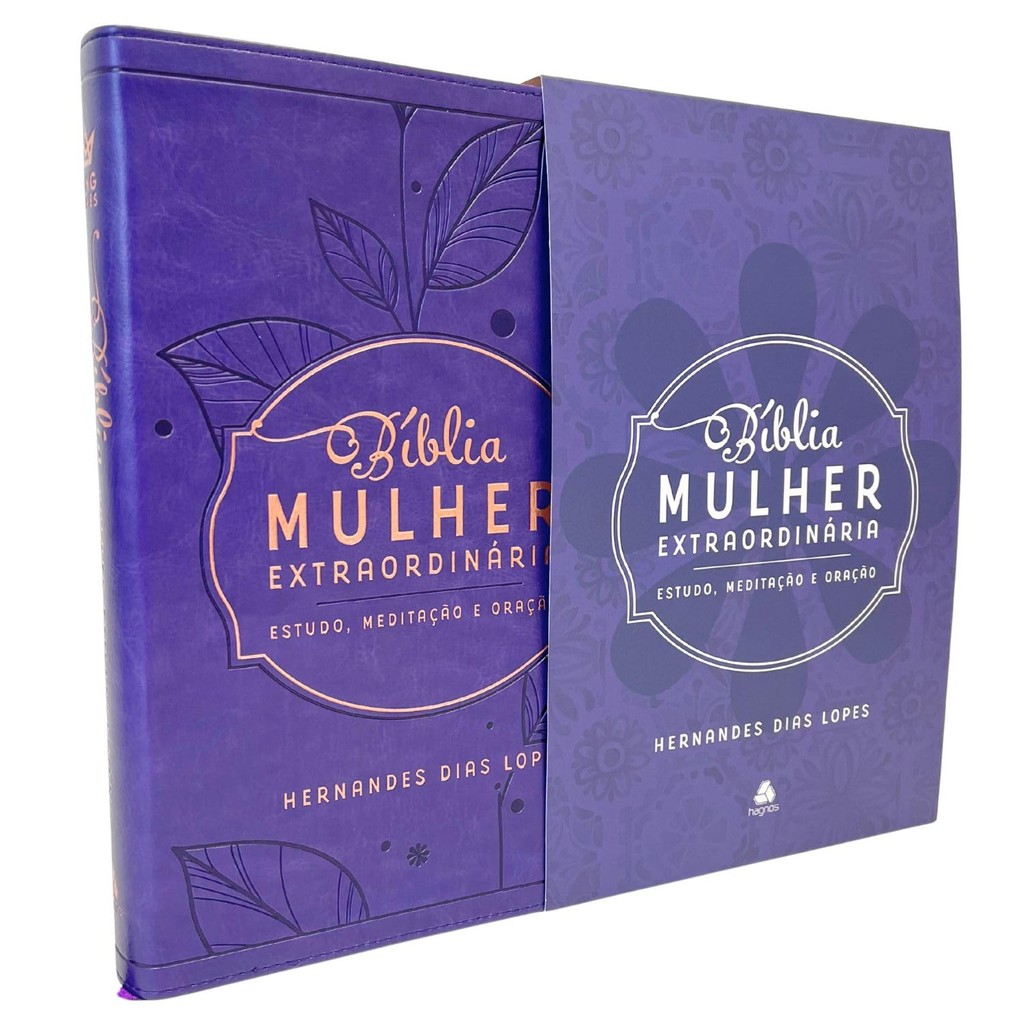 Bíblia Mulher Extraordinária | King James Clássica | Letra Normal | Hernandes Dias Lopes | Lilás em Oferta na Shopee