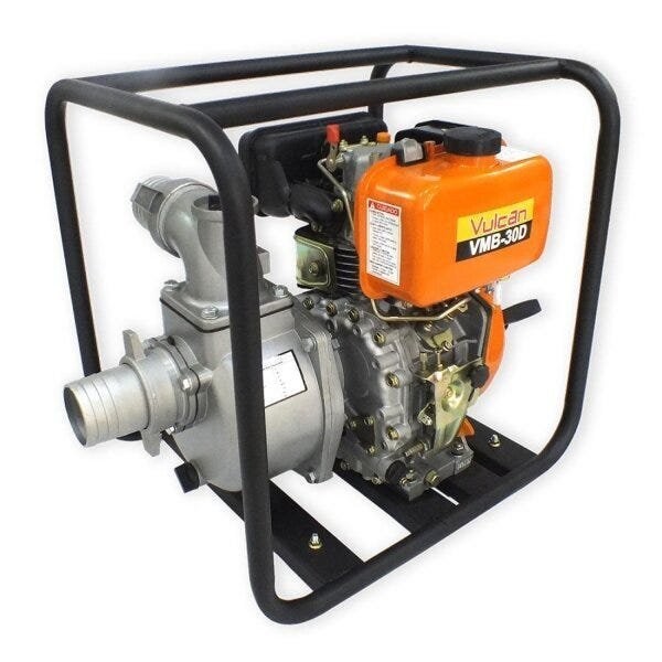Motobomba Autoescorvante a Diesel VMB30D 4 Tempos 7HP Partida Manual Vulcan Trent