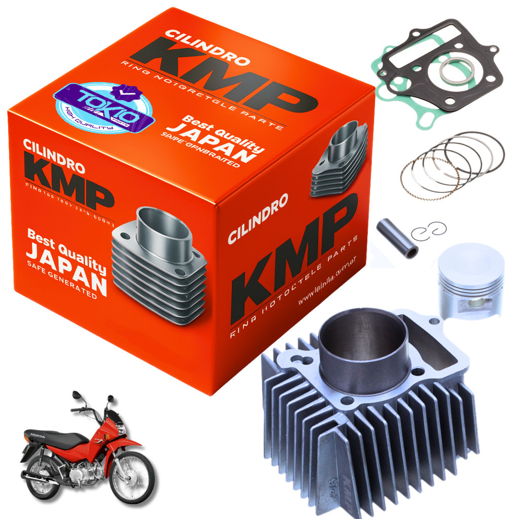 KIT KMP C/ CILINDRO PISTAO ANEL E JUNTA POP 100 2007 A 2015 em Oferta na Shopee