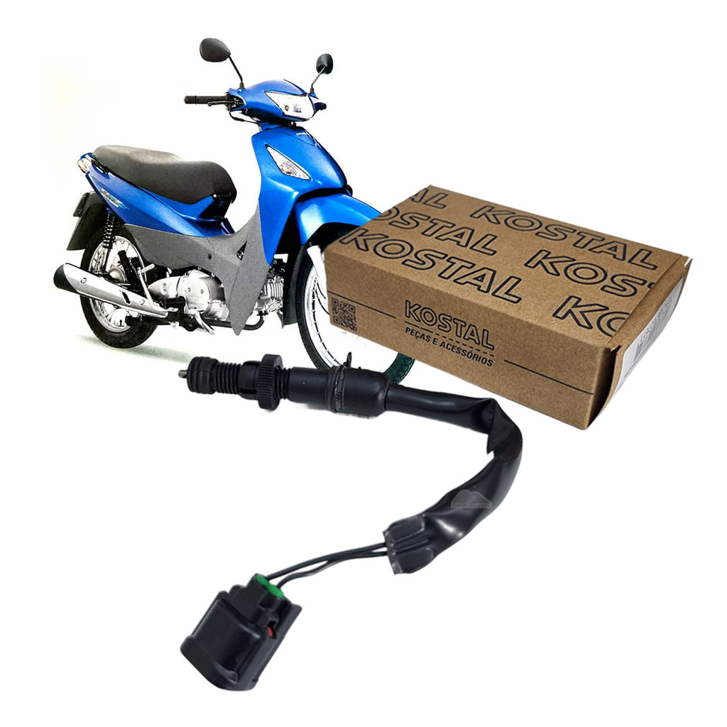 Interruptor de Freio Traseiro - Kostal - Honda Biz 110i, Biz 125 Ex (2018-2023) - 35350-KSS-J31