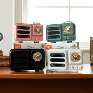 Mini Radio Caixa de som Portatil Bluetooth Stereo 360º Som Alto Potente Design Retro Otimo Presente em Oferta na Shopee