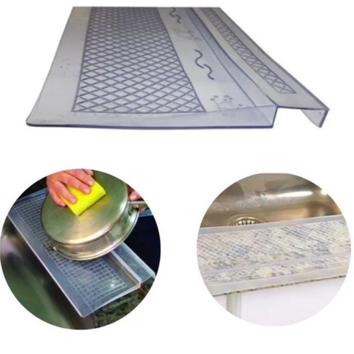 OFERTA Protetor Borda de Pia Silicone Transparente Lavar Louças Maxximo 37 cm