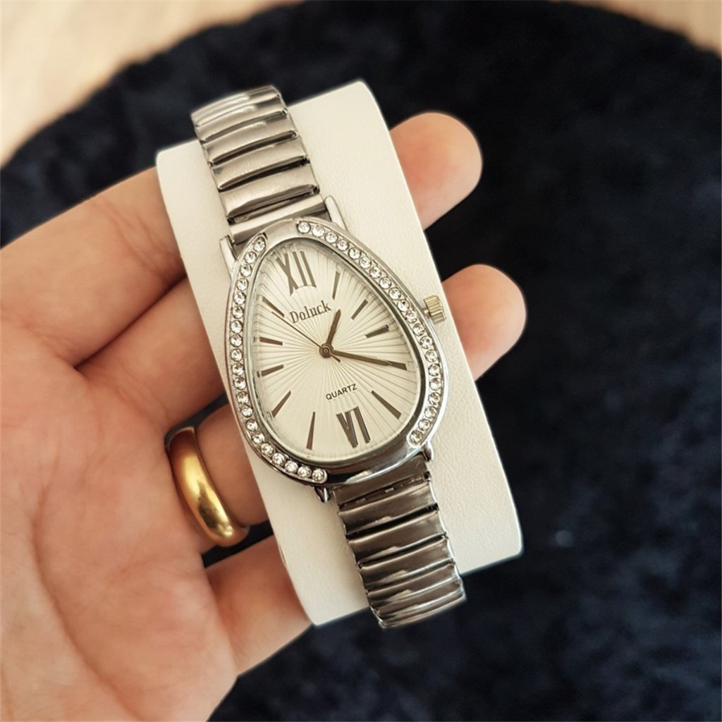 Relógio Feminino Moda Inspiração Pulseira De Elastico Cobra
