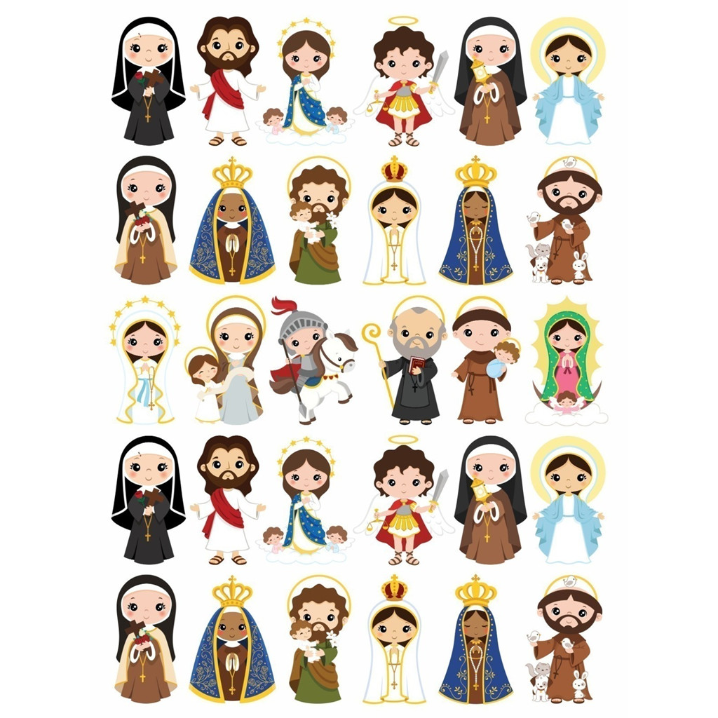 Decalque Hidro Transfer - Santinhos vários 6cm