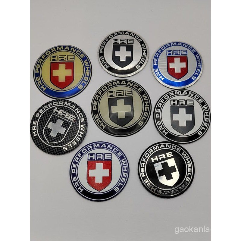 Adequado para adesivos de calota de roda HRE modificados 56MM 60MM 65MM, adesivos de cubo de roda, adesivos de calota ce
