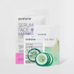 Kit Máscara Facial de Limão e Hortelã + Máscara para Olhos de Pepino + Máscara Facial com Retinol (3 Produtos)