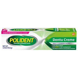 Pasta de Limpeza para Dentaduras Polident Triple Mint Fresh, 3,9 onças