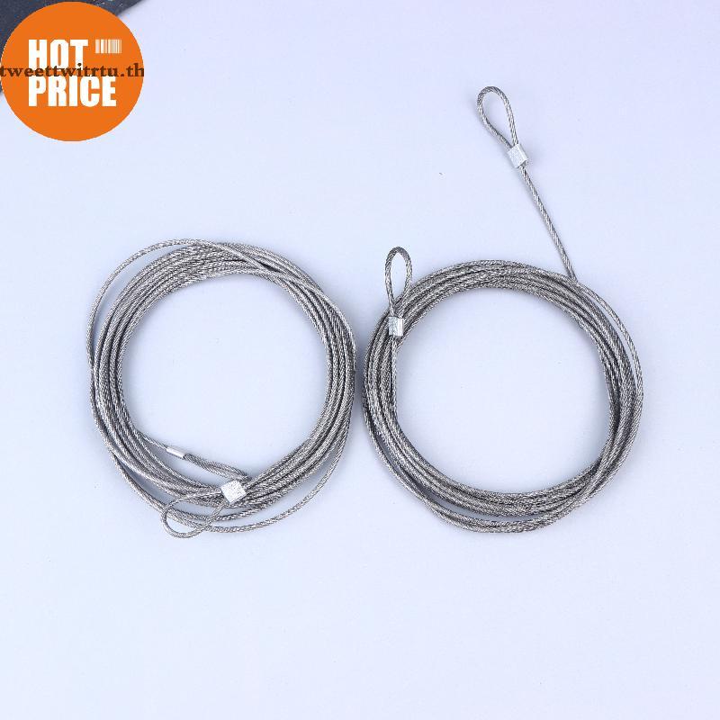 WEIYU 4/8 Pcs 4M 304 Fio De Aço Inoxidável Dossel Corda Cabo De Elevação De Pesca Varal Diâmetro 2mm Sombra Vela Toldo K