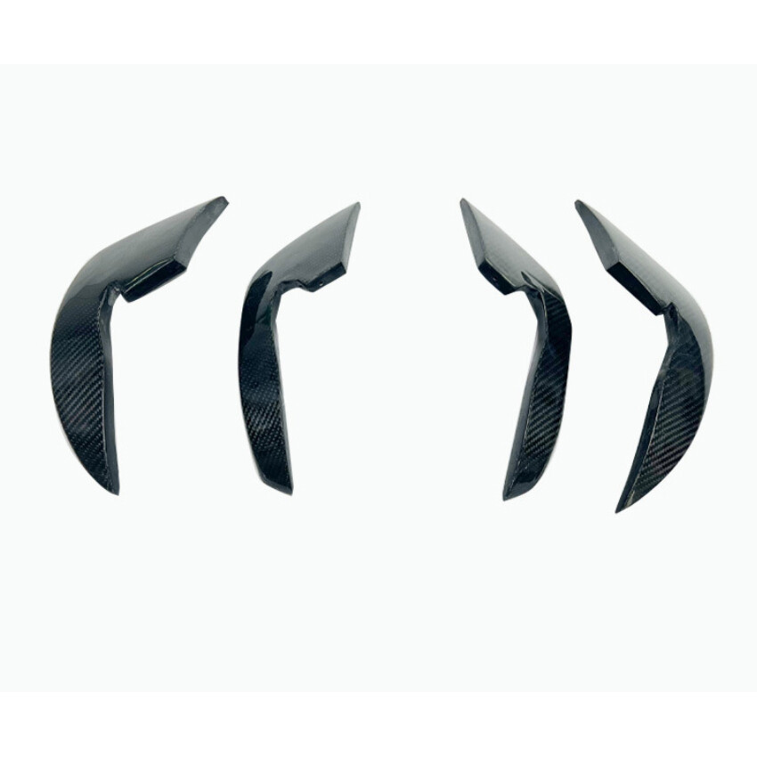 Para 15-17 Audi RS7 4GF Hatchback Fibra De Carbono Amortecedor Dianteiro Faca De Vento Capa Guarnição