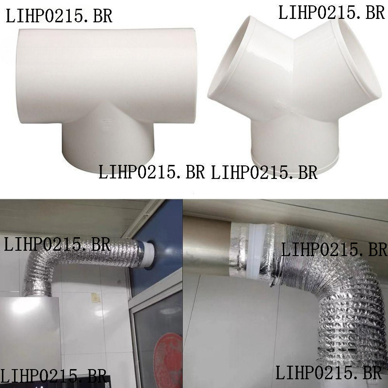Conector Do Duto De Exaustão WATTLE , Junta Tubo De Ventilação Rápida Em PVC Forma De T/Y , Divisor De 100/150/200 Mm
