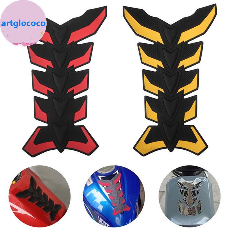 Artglococo Motocicleta Tanque De Óleo Stiers Estilo Do Carro 3D Fibra De Carbono Almofada Da Tankpad Protetor Stier Osso