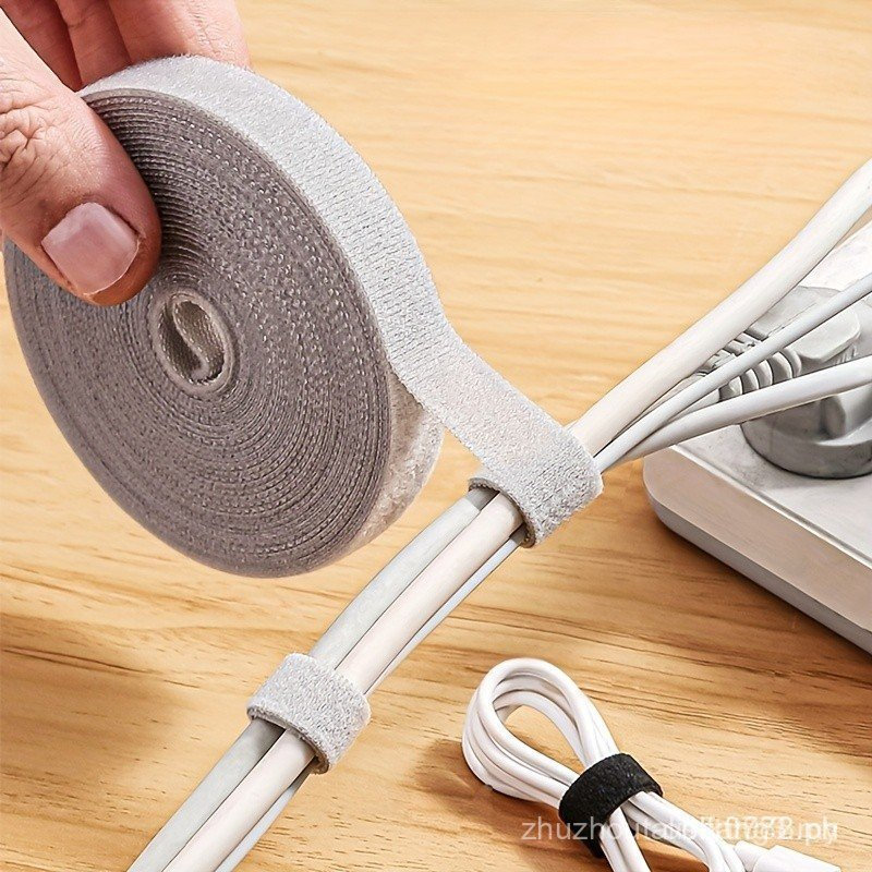 Heavy Duty Reusable Cable Management Tape - Non-Slip Cable Organizer，With strong adhesive，Suitable for TV、Computer、Power