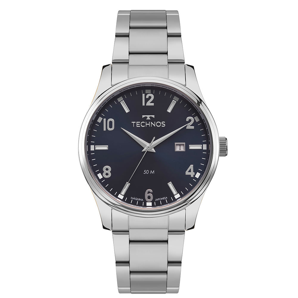 Relógio Technos Masculino Steel Prata - 2115TZE/1A