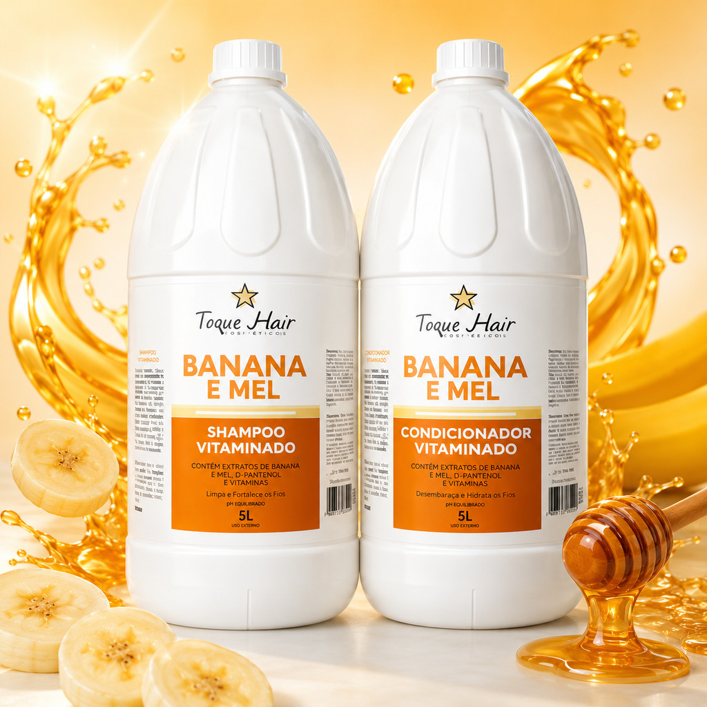 Kit Shampoo e Condicionador 5L  Para Lavatório e Todos os Tipos de Cabelo Nutrição, Brilho e Maciez