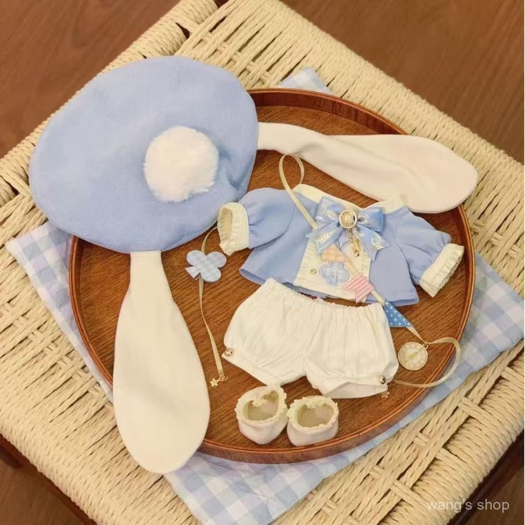 Roupas para boneca de 20cm, conjunto de roupas para boneca da Alice no País das Maravilhas, vestido para boneca de pelúc
