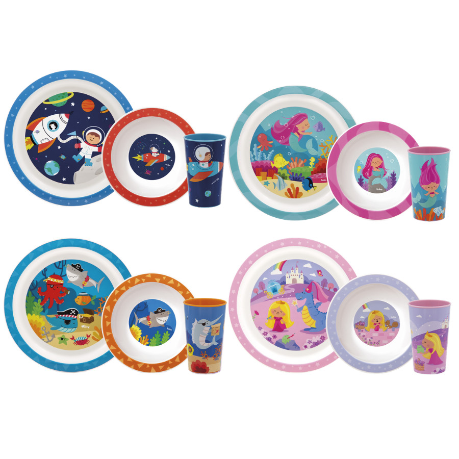 Kit Refeição Infantil Buba Introdução Alimentar Bebê Copo Criança Pratinho Bebe Papinha Lanchinho