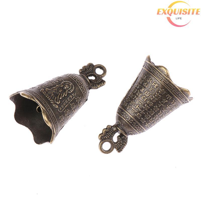 [EL-t] 2 Peças Retro China Mini Escultura De Bronze Orar Buda Feng Shui Sino Casa Jardim Decorativo Sinos De Vento Acess