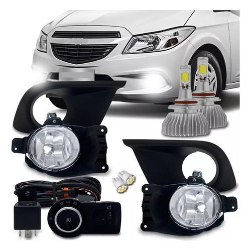 Kit Farol Milha Onix Prisma 2013 2014 2015+ Kit Super Led 6k