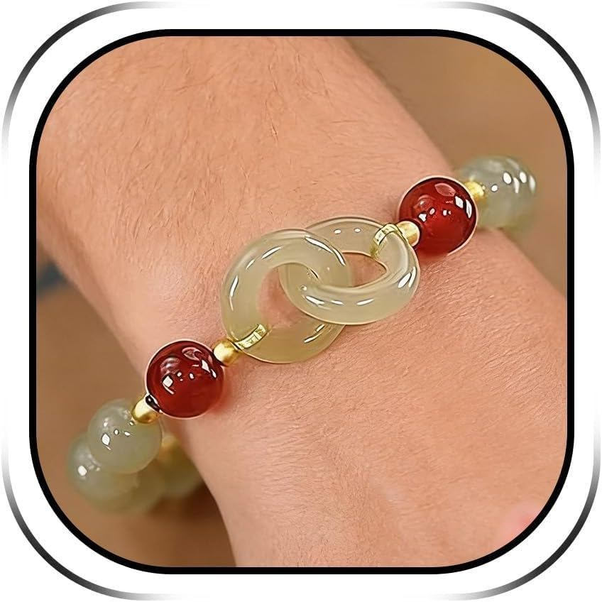 Pulseira feminina mais vendida, pulseira de fortuna Feng Shui, pulseira de cristal de jade, presente.