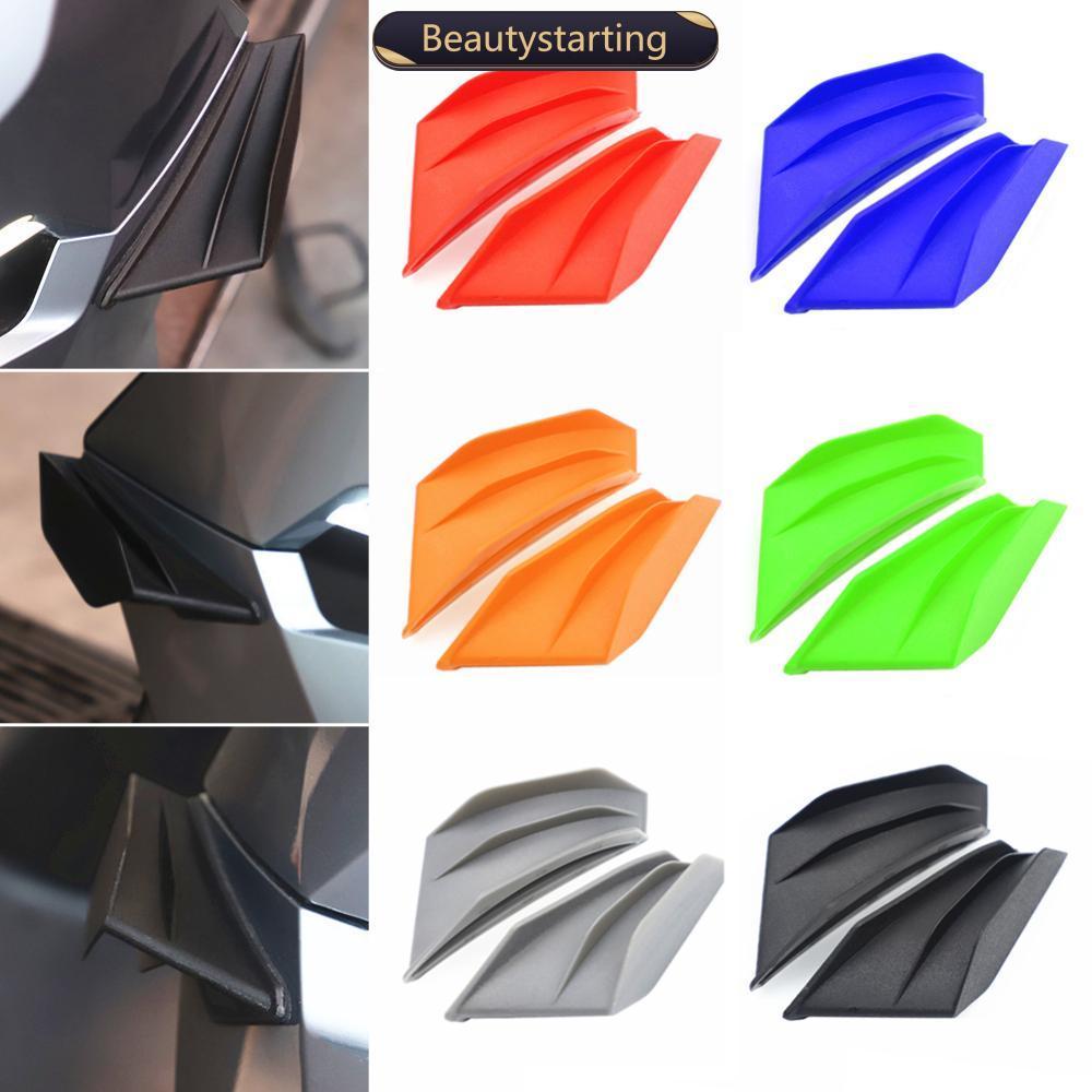 BEAUTYSTARTING 2 Peças Adesivo De Decoração Aerodinâmica Para Motocicleta Spoiler Asa Winglet Kawasaki C9Y3