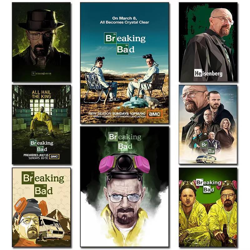 Breaking Bad classic TV Show Series HD Poster Figure Image Canvas Painting Wall Art Picture Vintage Living Room Home Dec