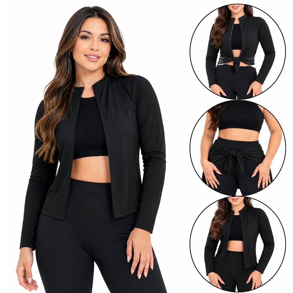 Cardigan Feminino Casaco Academia Proteção UV Casaquinho Termico Academia Treino FIt Casual