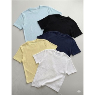 Kit Com 4 ou Unidade Camiseta Texturizada Masculina Premium Básica Casual Confortável Moda