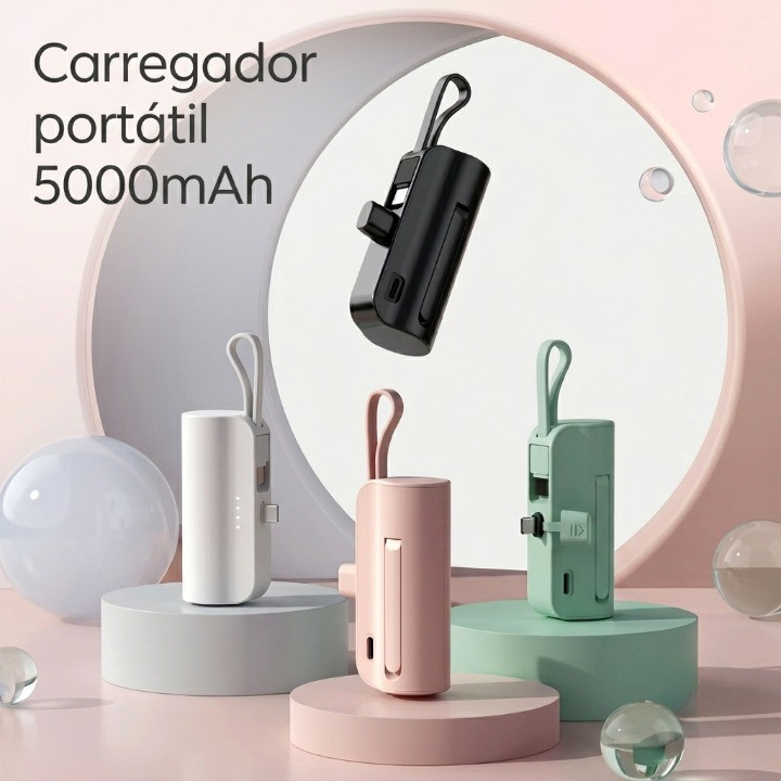 Mini Power Bank Portátil USB Carregador Para Celular iPhone Samsung Xiaomi Maqui