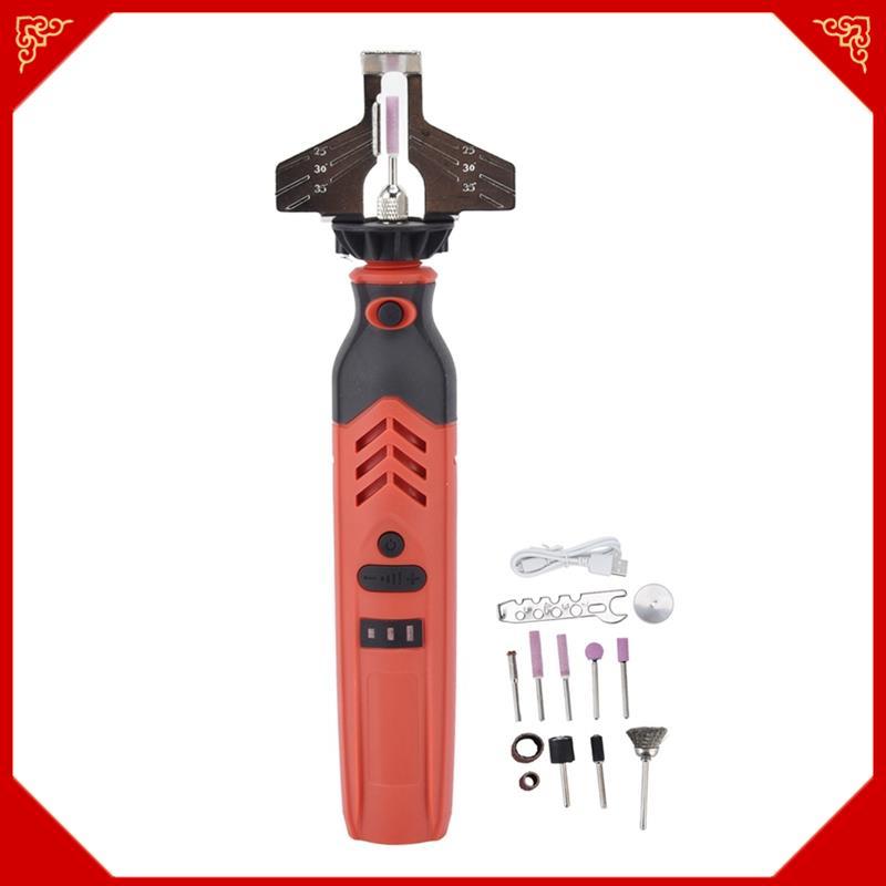 Kit De Afiação De Motosserra Portátil DC3.6V , Conjunto De Ferramentas De Afiador De Serra Sem Fio , Ferramenta De Afiar