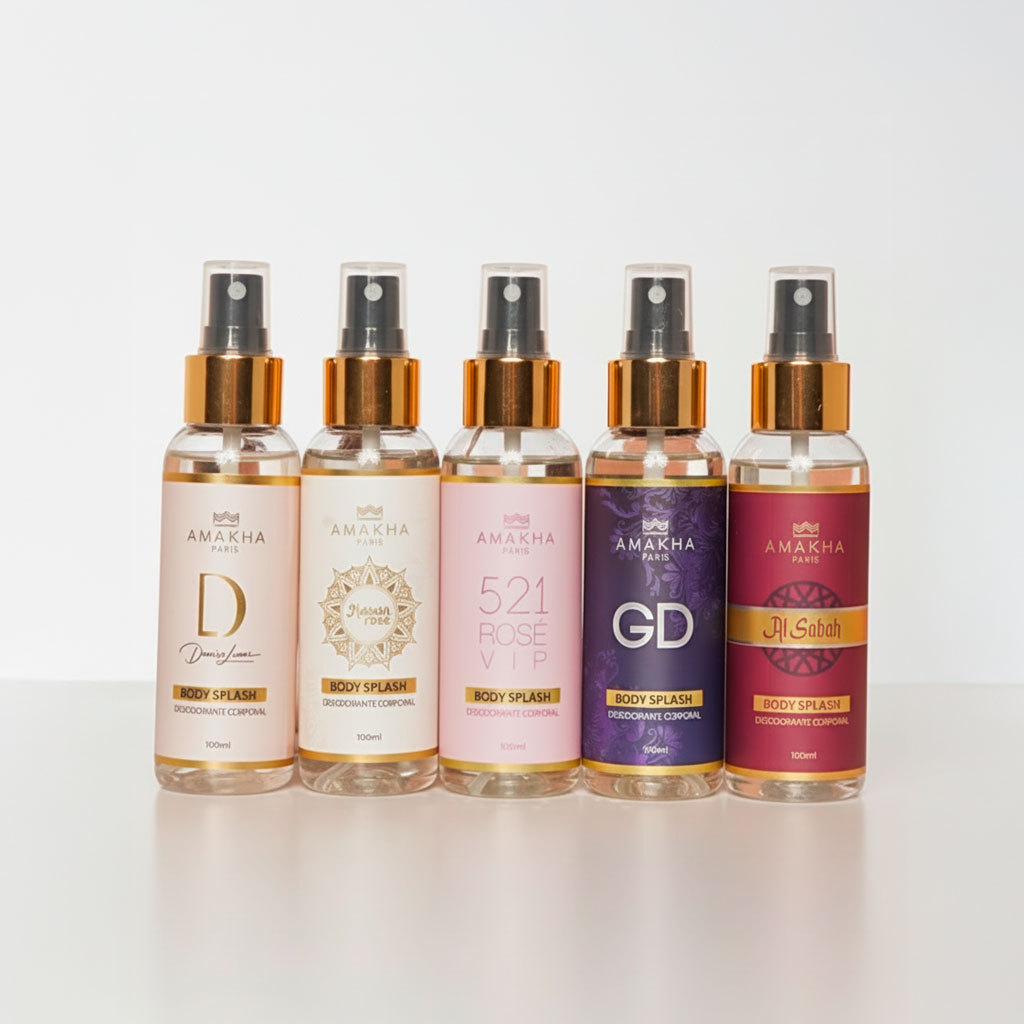Coleção 5 Body Splash Feminino Amakha Paris 100ml | Fragrâncias Variadas