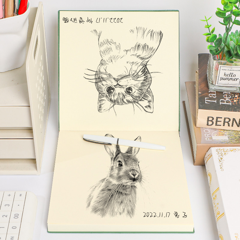Caderno quadrado caderno em branco sketchbook pintura caderno portátil desenho caderno caderno de viagem carimbar cadern