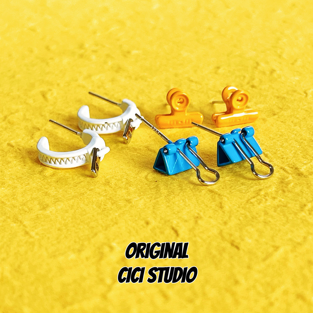 CICI Nicho Design Happy Worker Bonito Engraçado Brincos Divertidos Estilo Simples Brincos Exclusivos Combinados