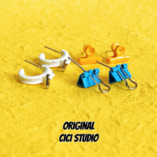 CICI Nicho Design Happy Worker Bonito Engraçado Brincos Divertidos Estilo Simples Brincos Exclusivos Combinados
