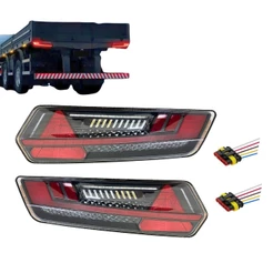 Kit Lanterna Traseira LED 24V Multi Vision Para Tanesfil Truckvan + Chicote 278006505d/e