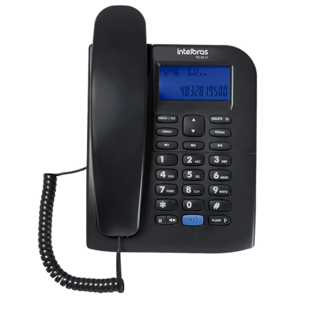 Telefone com Fio Intelbras TC 60 ID - Preto