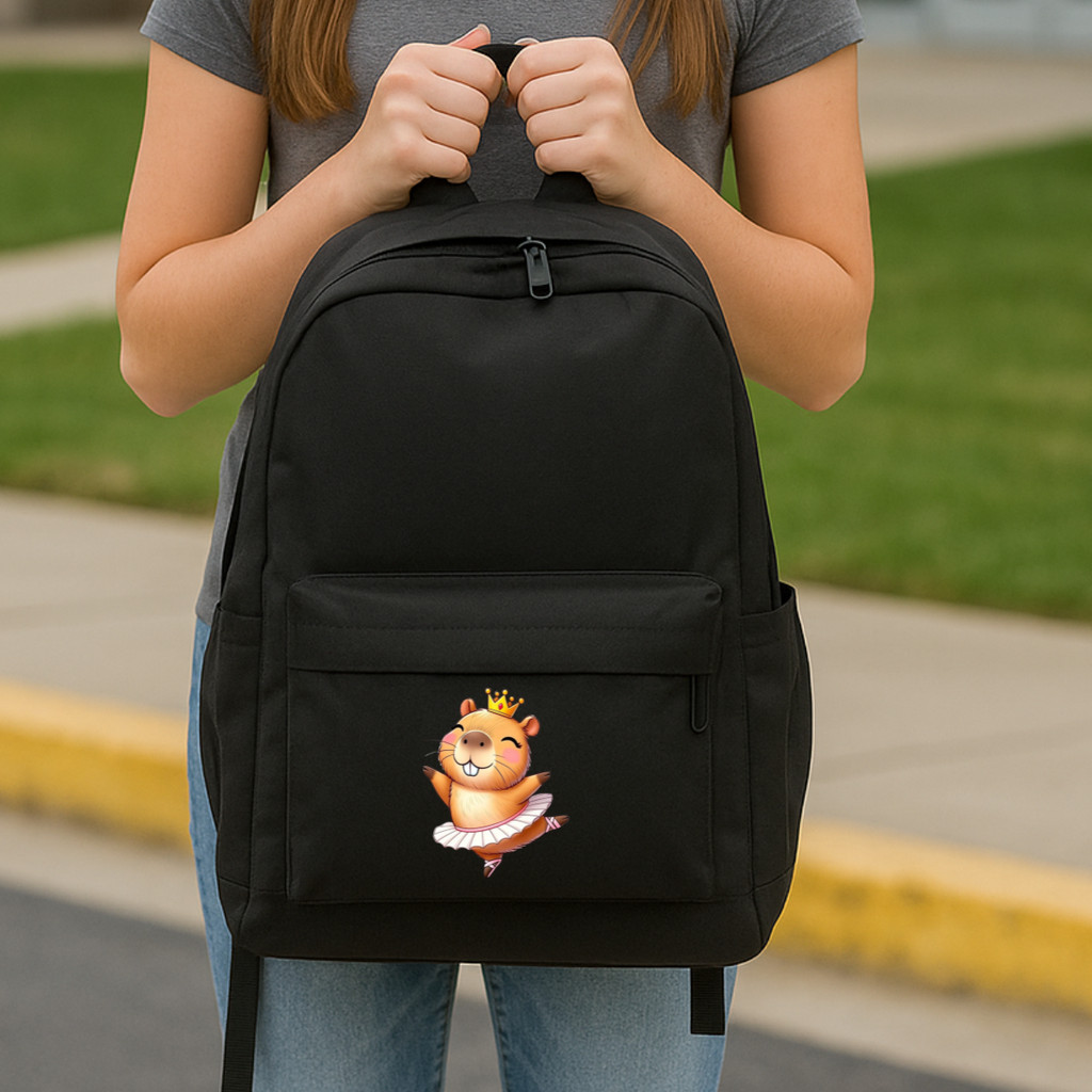 Mochila Menina infantil capivara bailarina mochila escolar  Passeio Faculdade Academia Mochilas meninas