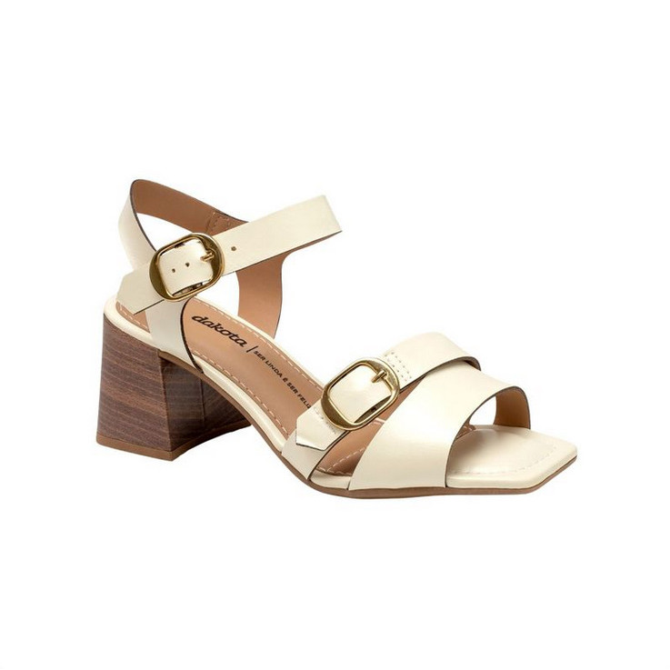 Sandália Feminina Dakota C/ Fivela Salto Bloco Médio Elegante Y9751