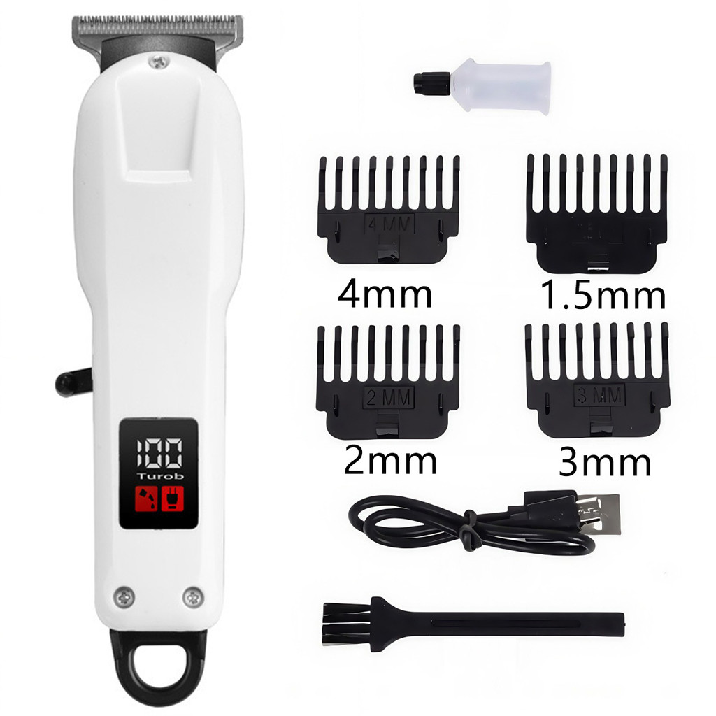 Máquina De Barbear Elétrica Doméstica Salão De Cabeleireiro Profissional Máquina De Cortar Cabelo LCD Tela Digital em Oferta na Shopee