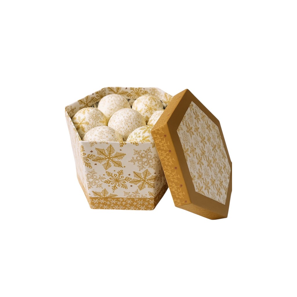 14 Bolas de Natal Premium Enfeite Decoração Flocos de Neve em Oferta na Shopee