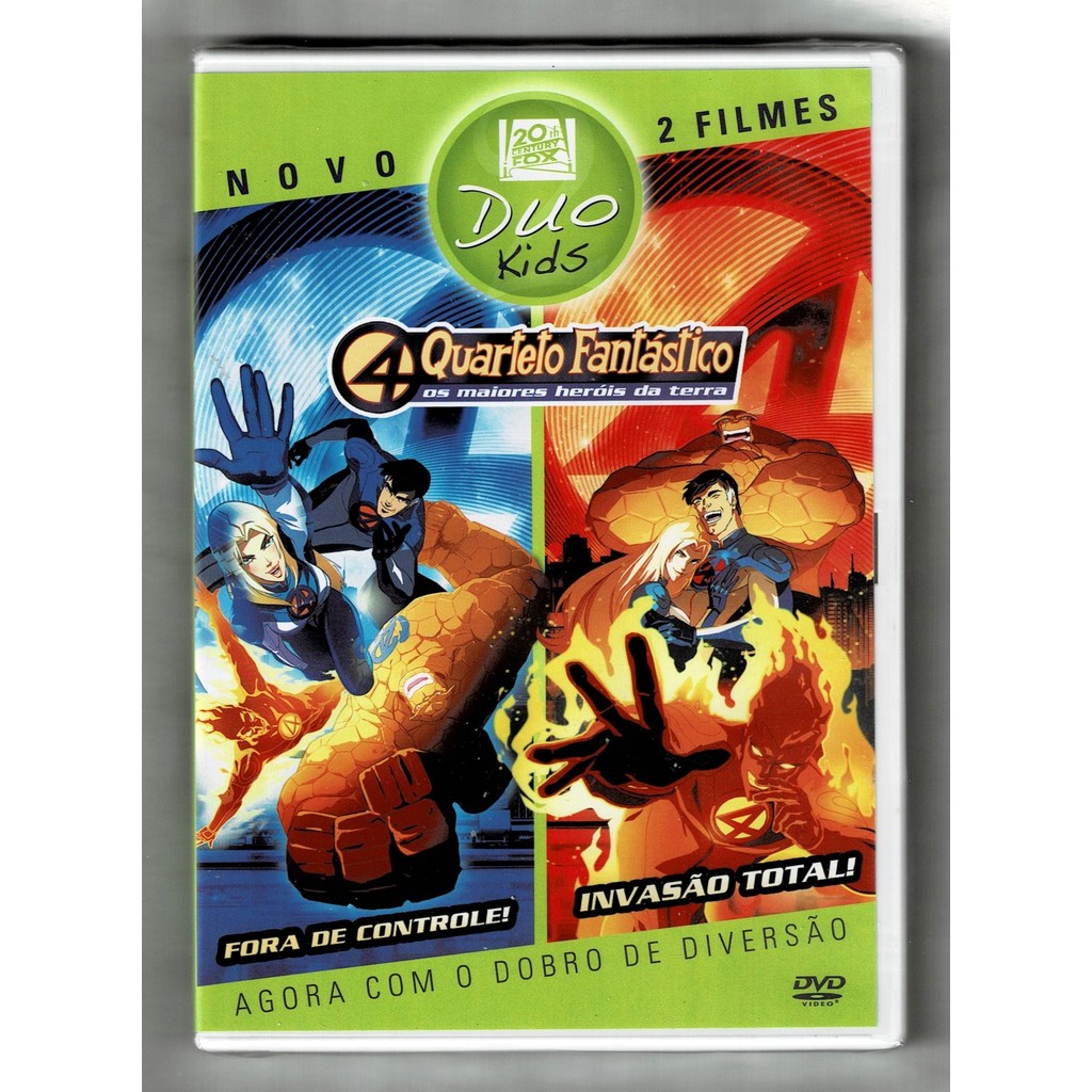 Duo Kids DVD Duplo Quarteto Fantástico Os Maiores Heróis Da Terra