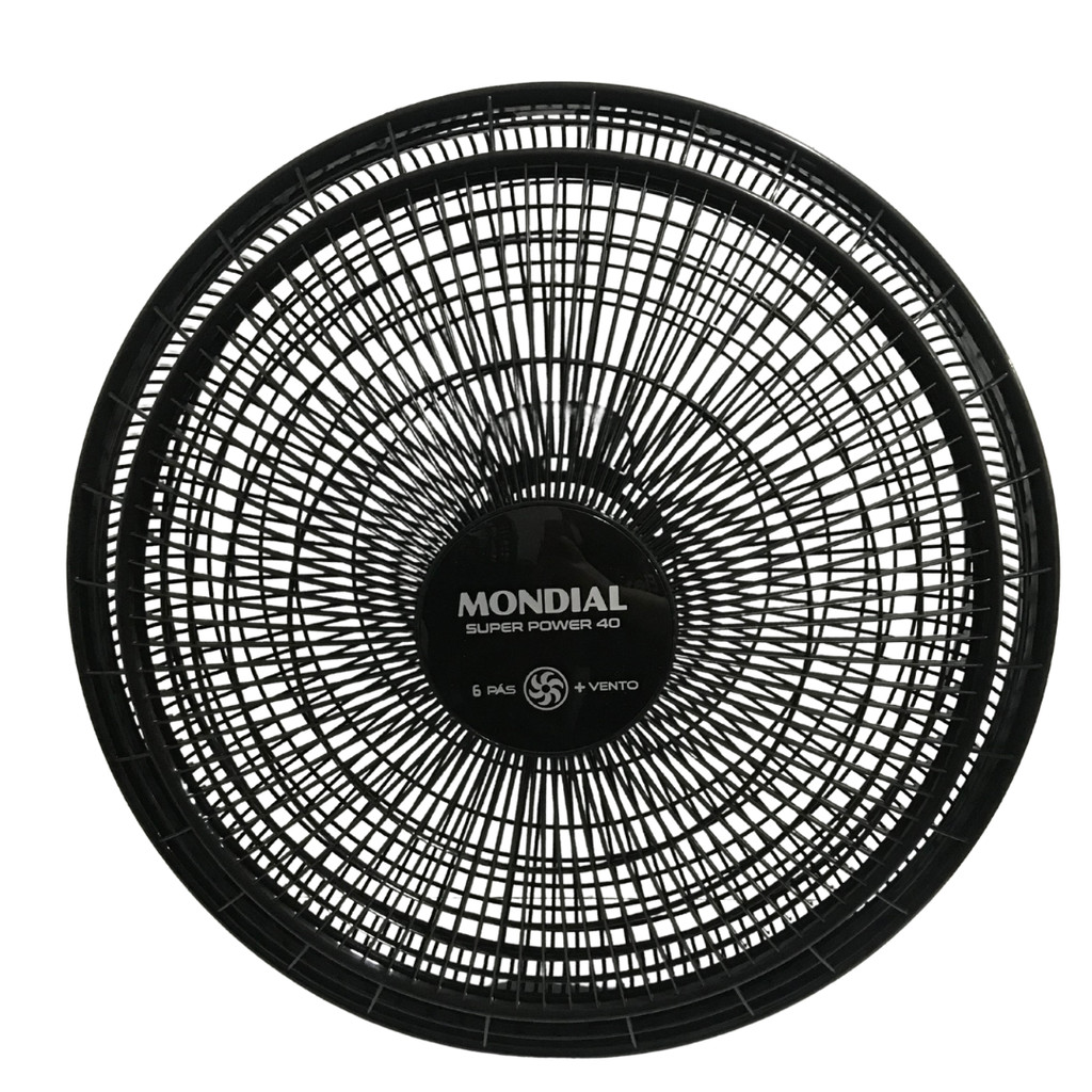 Kit Grade Frontal/Traseira Preta 40CM Ventilador Mondial VSP